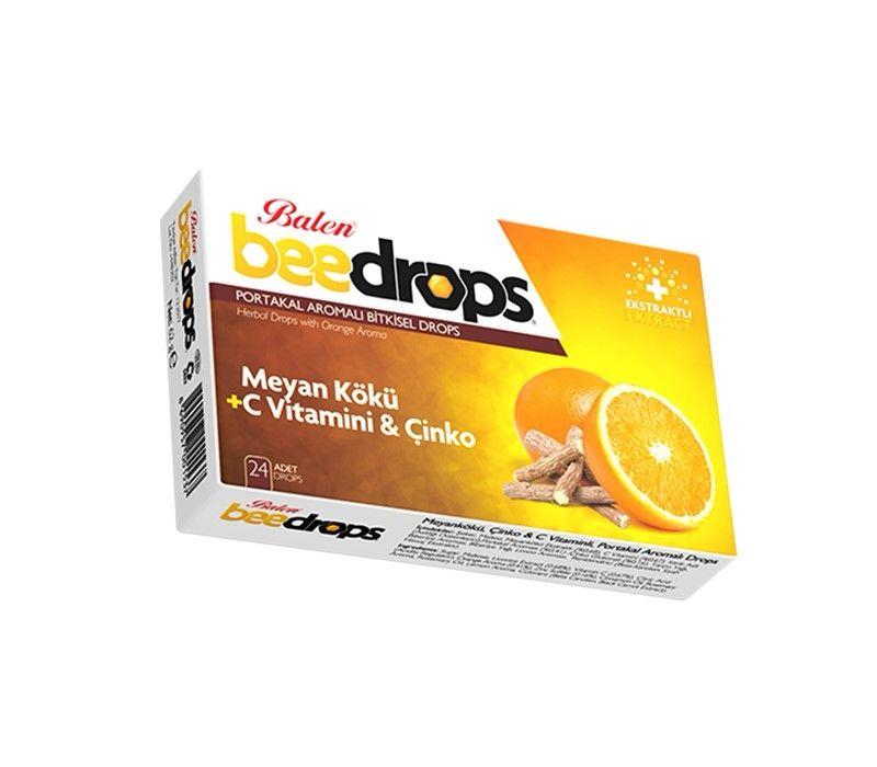 MEYANKÖKÜ - ÇİNKO -  C VİTAMİNİ - PORTAKAL  AROMALI DROPS